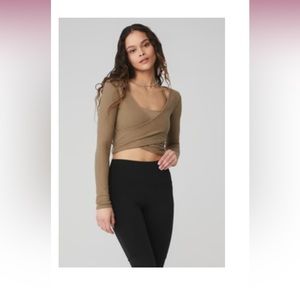 Alo Amelia Luxe Long Sleeve Crop Top
